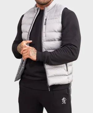 Gym King Reflect Puffer Gilet Dark Grey