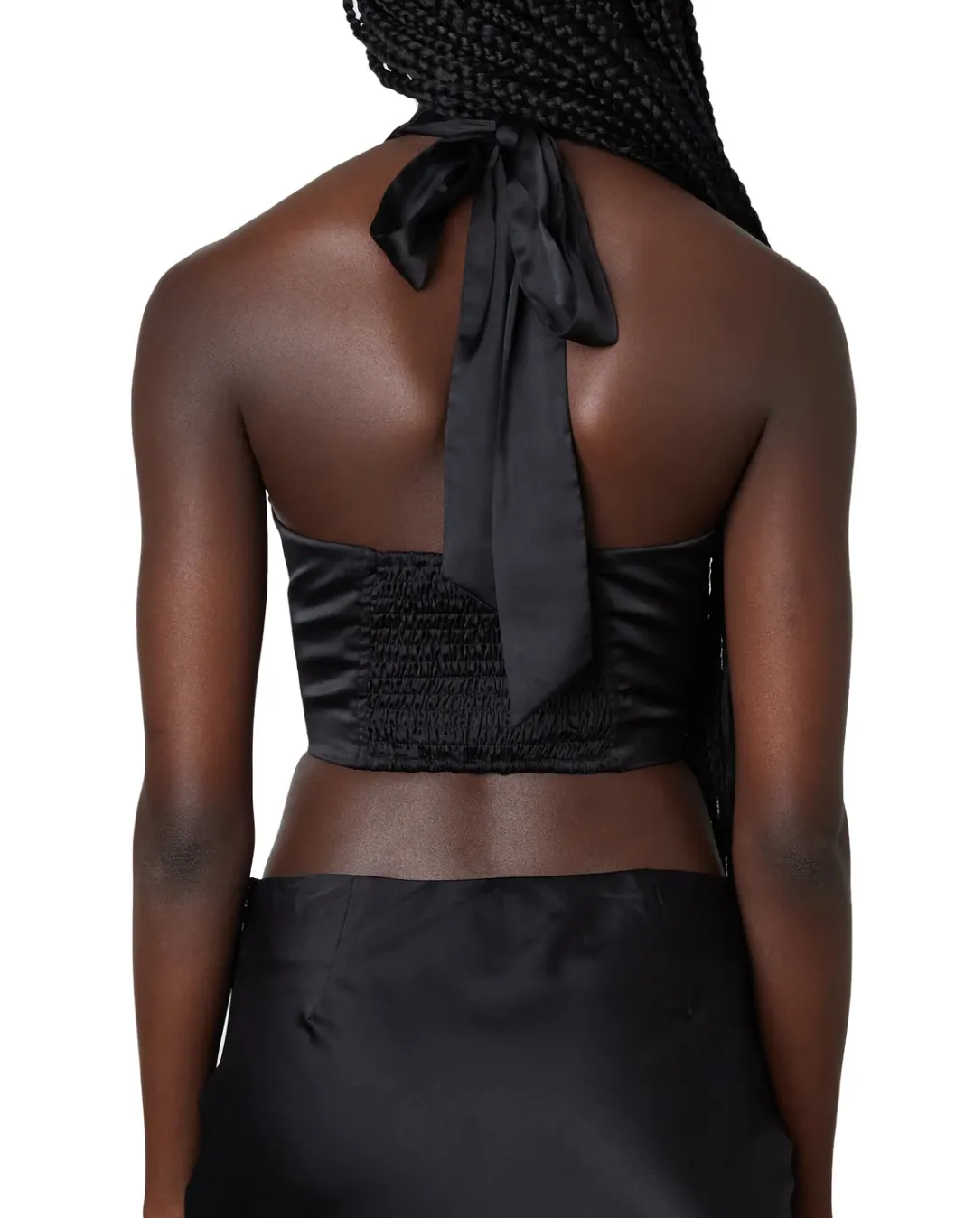 Halter Cross Front Corset Top