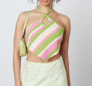 Halter Key Hole Crop Top