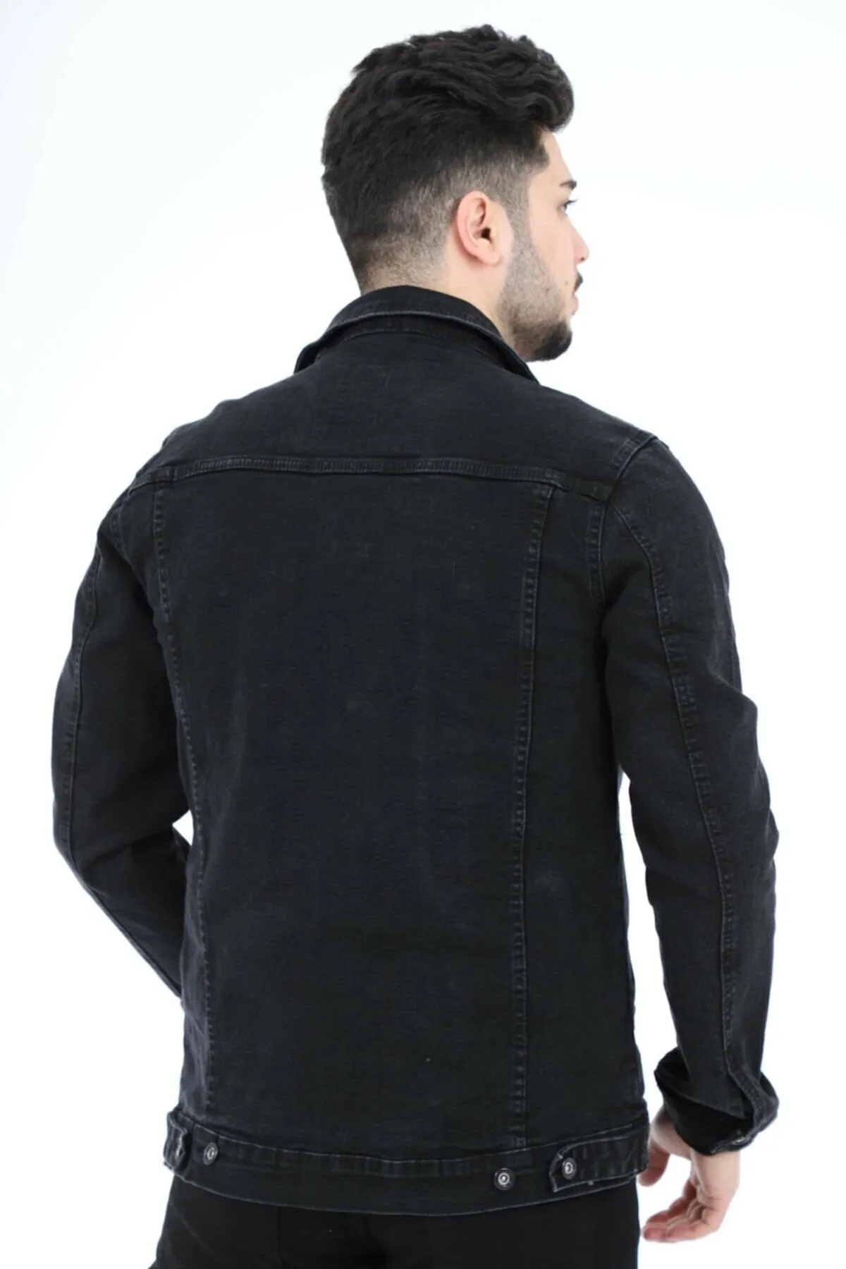 HB Mens Denim Jacket Stretchable Fine Lycra