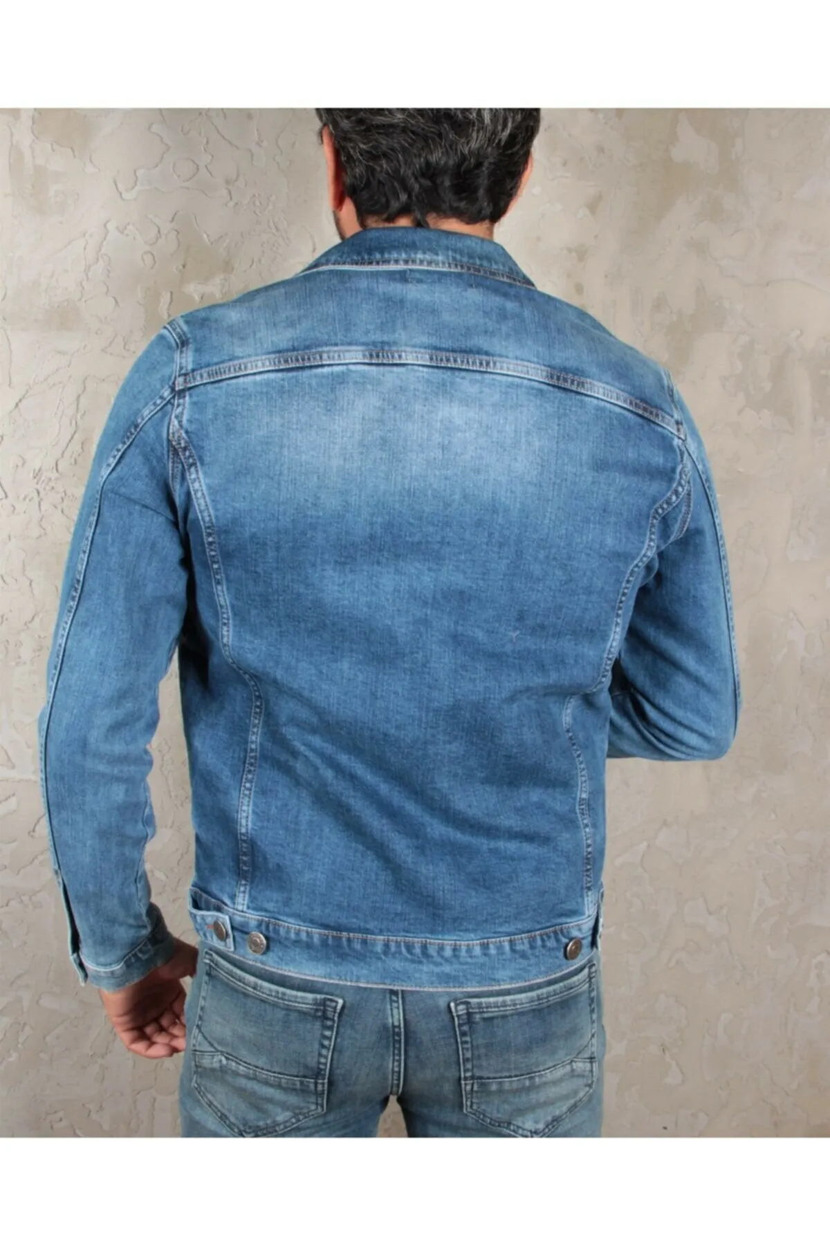 HB Mens Denim Jacket Stretchable Fine Lycra