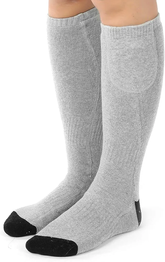 Heated Socks for Men Women, 4-5 Hours -Lasting Heating Thermal Stockings Winter 50℃ Warm Socks for Camping Hiking Fishing Skiing Hunting Foot Warmer, Nice Gift Socks, 4.5v