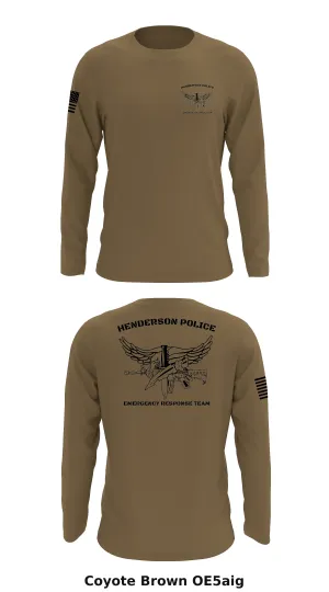 Henderson Police Emergency Response Team  Store 1 Core Men's LS Performance Tee - OE5aig