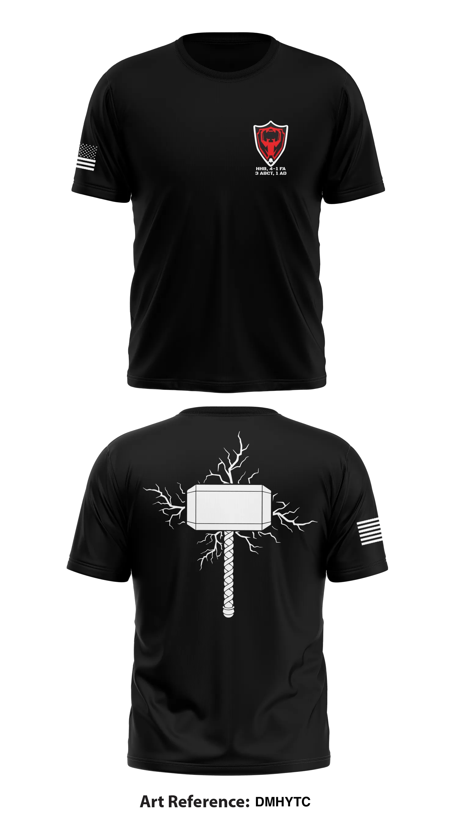 HHB (Hammer Battery), 4-1 FA, 3 ABCT, 1 AD  Store 1 Core Men's SS Performance Tee - dmHyTC
