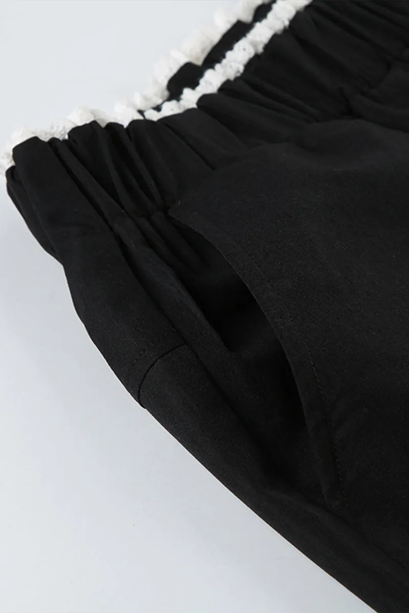 HPQ1136 Ribbon Wide-Legged Pants