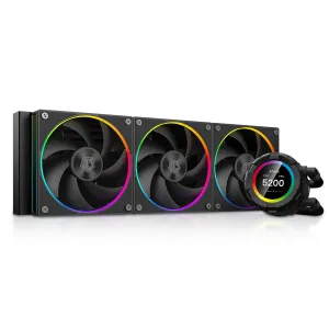 ID-COOLING SL360 CPU Liquid Cooler with Display, Customizable 2.1" LCD Display for Images or Performance Metrics, 360mm AIO Cooler, Three AF127 ARGB Fans, Fits Intel/AMD