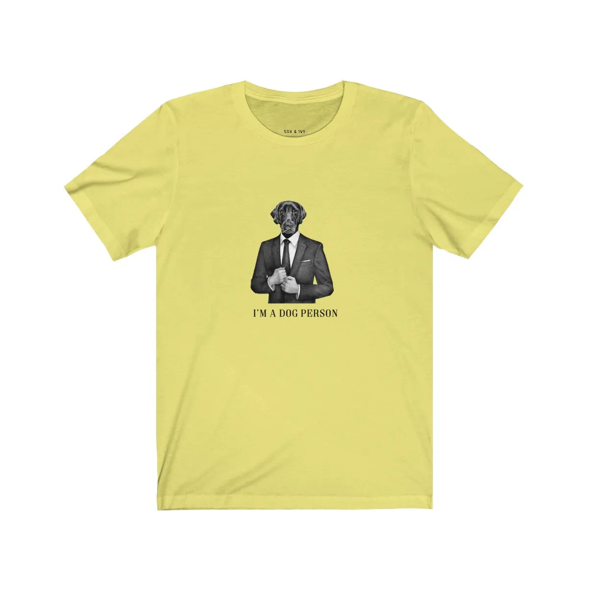 I'm A Dog Person Retro Fit Unisex Tee (Suit & Tie)