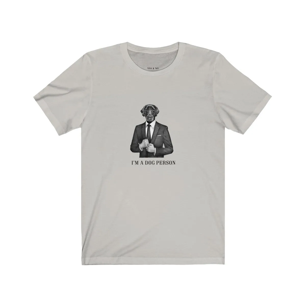 I'm A Dog Person Retro Fit Unisex Tee (Suit & Tie)