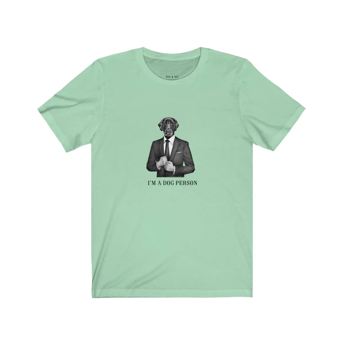 I'm A Dog Person Retro Fit Unisex Tee (Suit & Tie)
