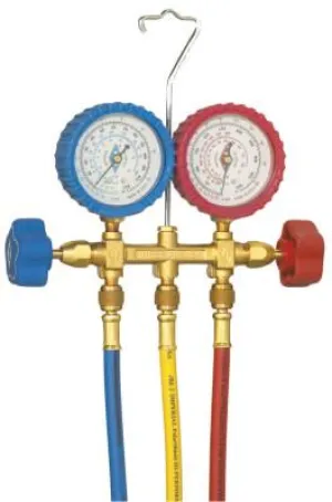 Imperial Stride Tool Deluxe 2-Valve Brass Manifolds With Charging Lines, 496-C