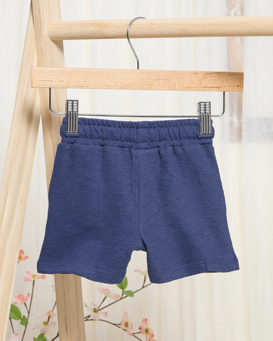 Infant Boys Navy Jacquard Active Shorts