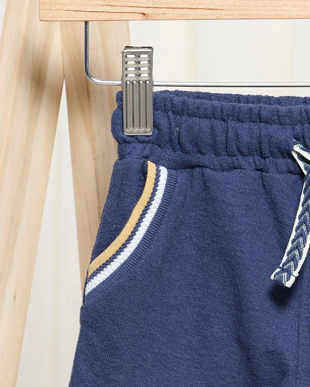 Infant Boys Navy Jacquard Active Shorts