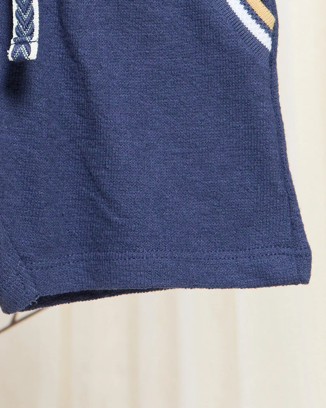 Infant Boys Navy Jacquard Active Shorts