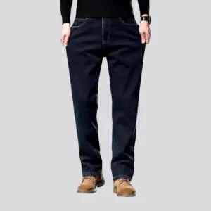 Insulated stretchable classic men's jeans