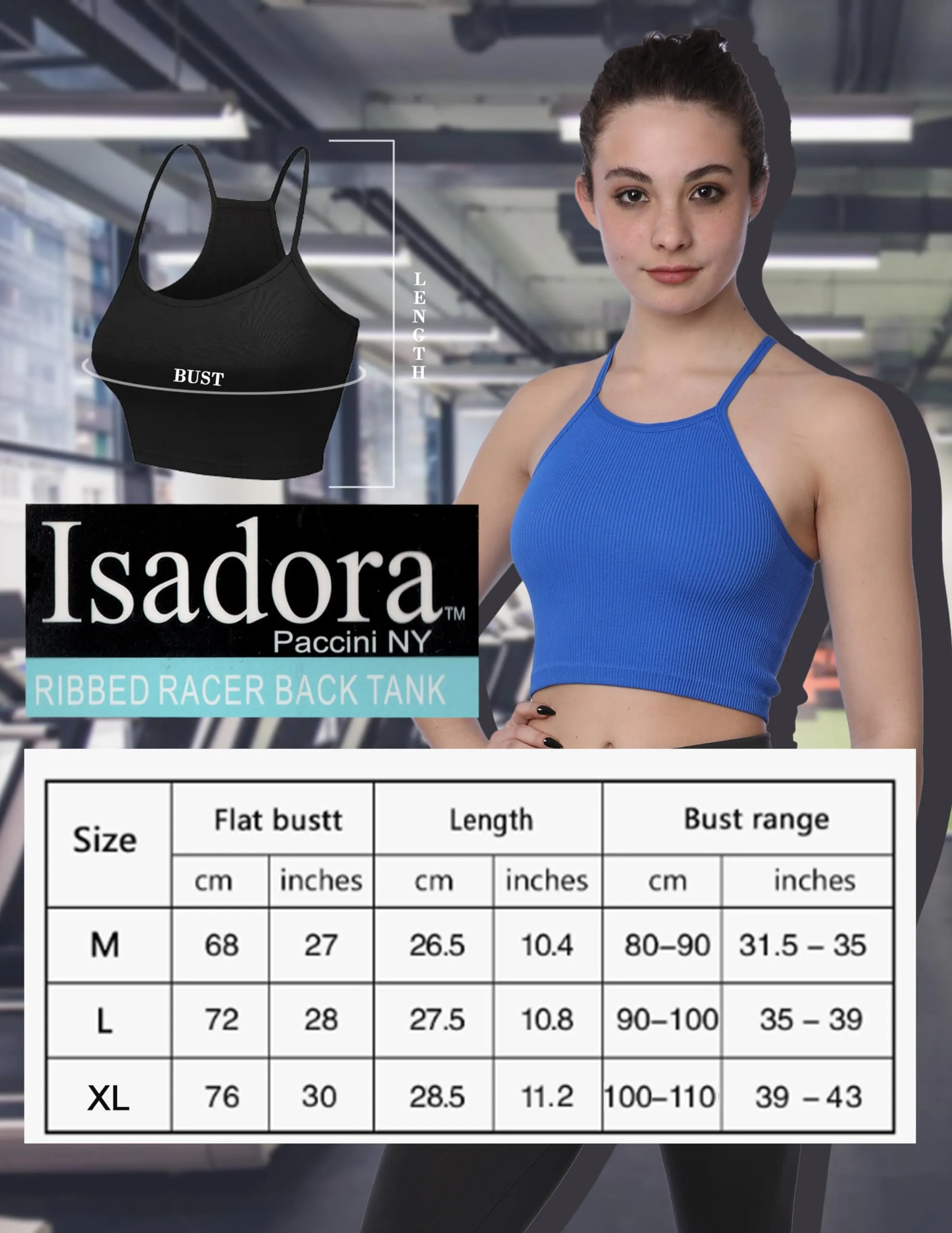 Isadora Paccini Women's Pink Sleveeless Ribbed Scoop Neck Seamless