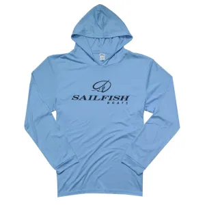 Island LS Performance Hooded Tee - Blue Mist