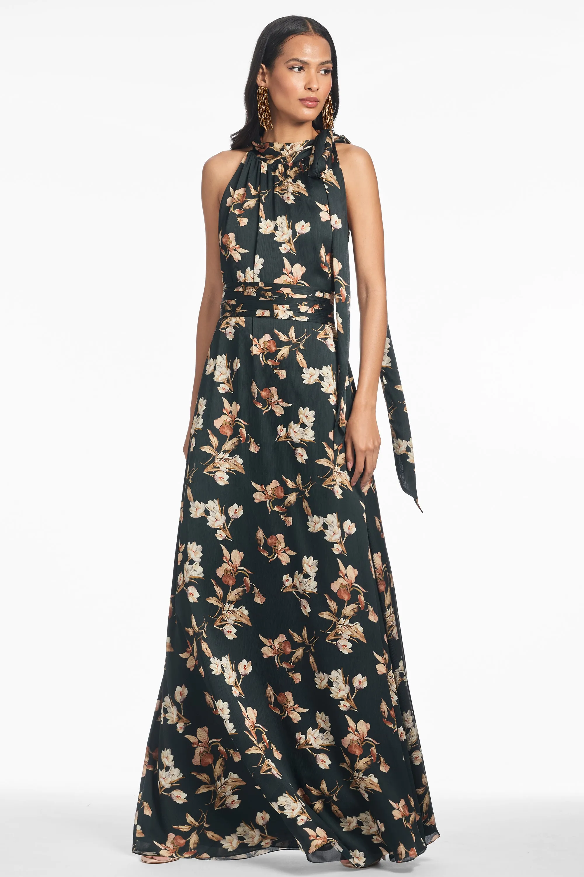 Kayla Gown - Black Venetia Petal - Final Sale