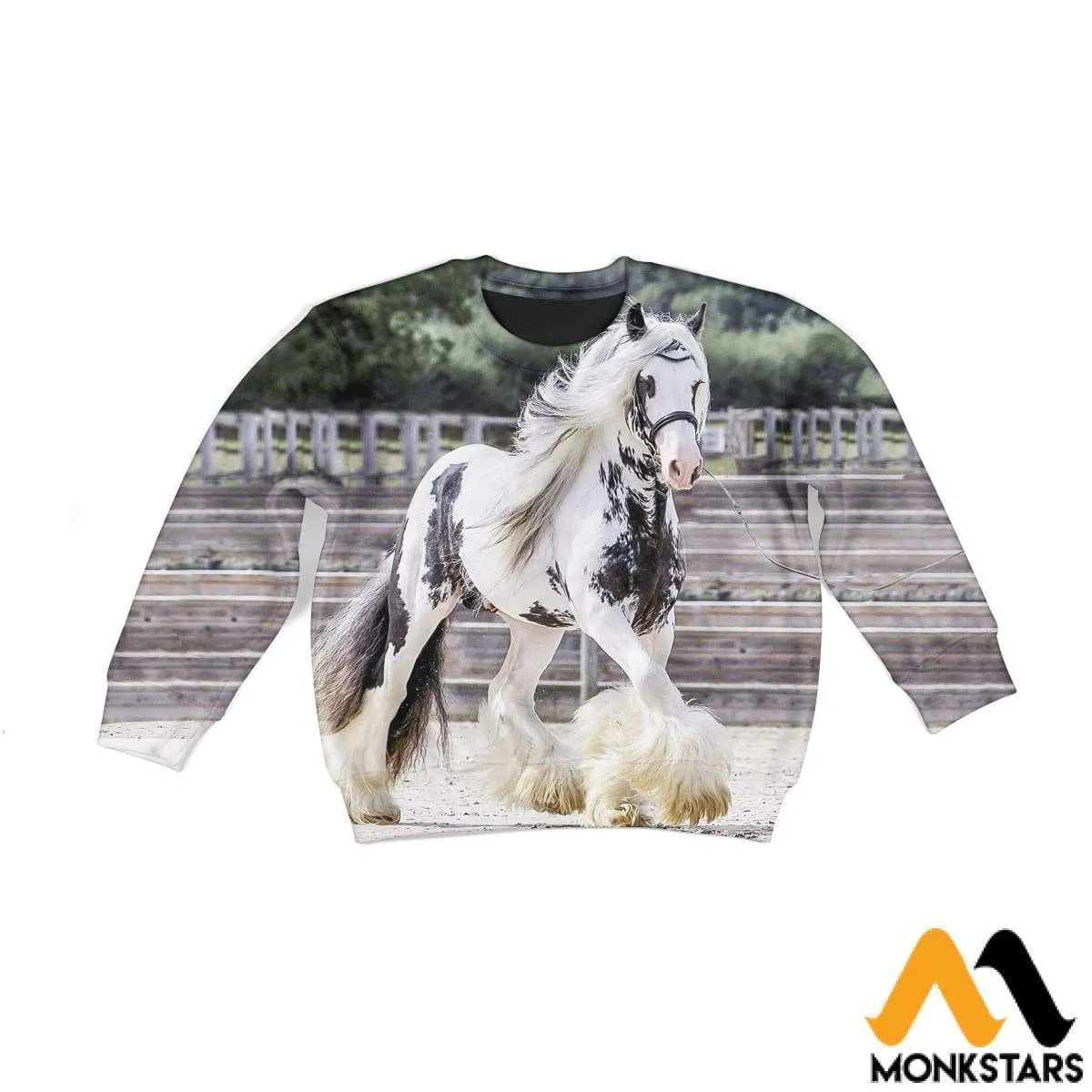 Kid 3D Friesian Horse Shirts and Shorts Tshirt Sweatshirt T shirt