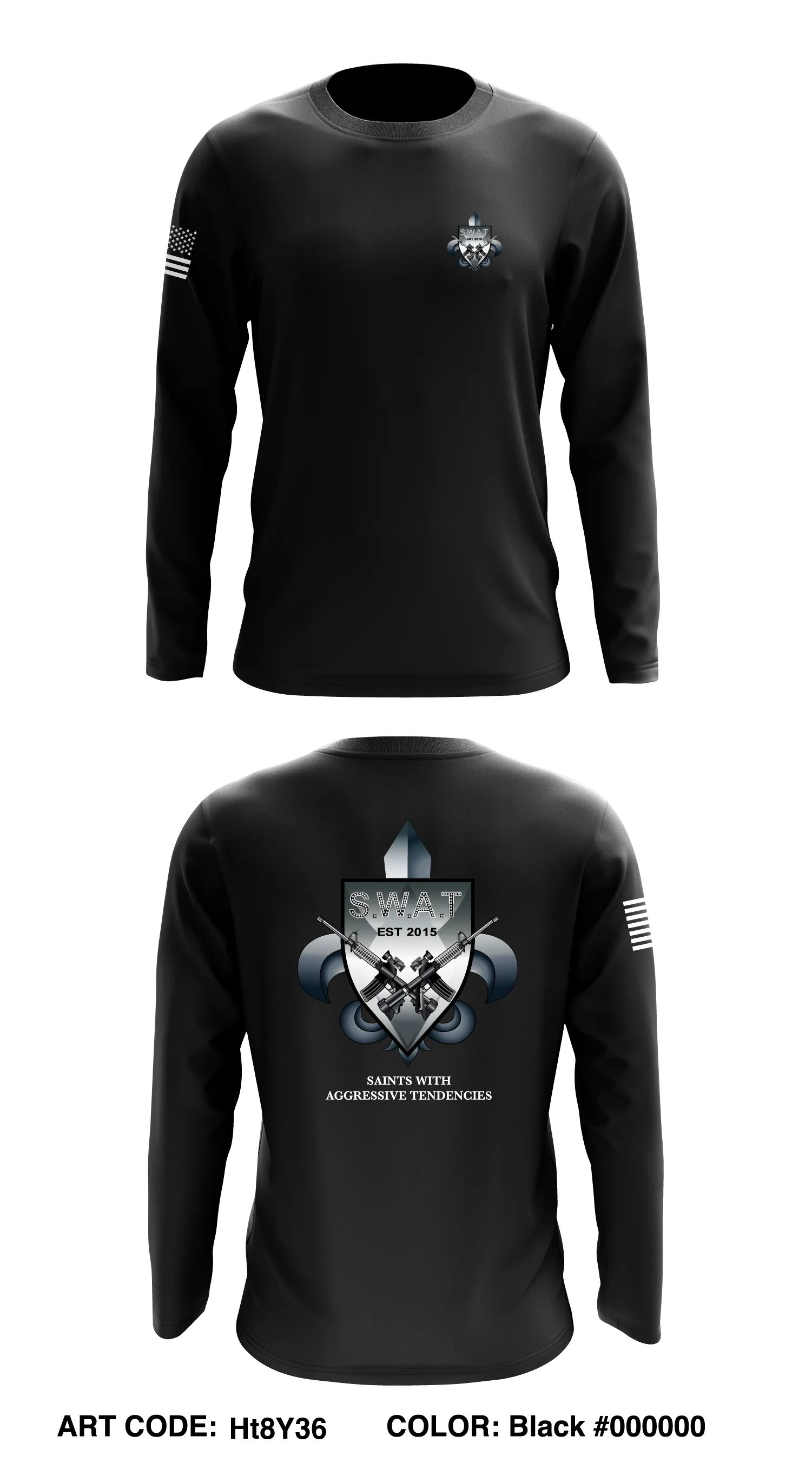 Krewe of SWAT Core Men's LS Performance Tee - Ht8Y36