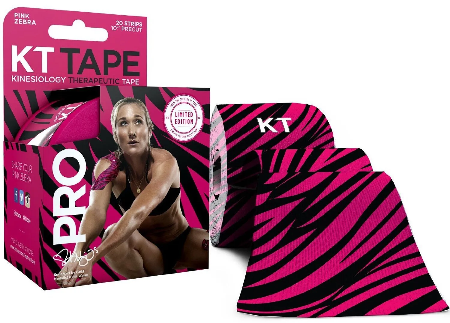 KT Tape Pro - Hero Pink Zebra