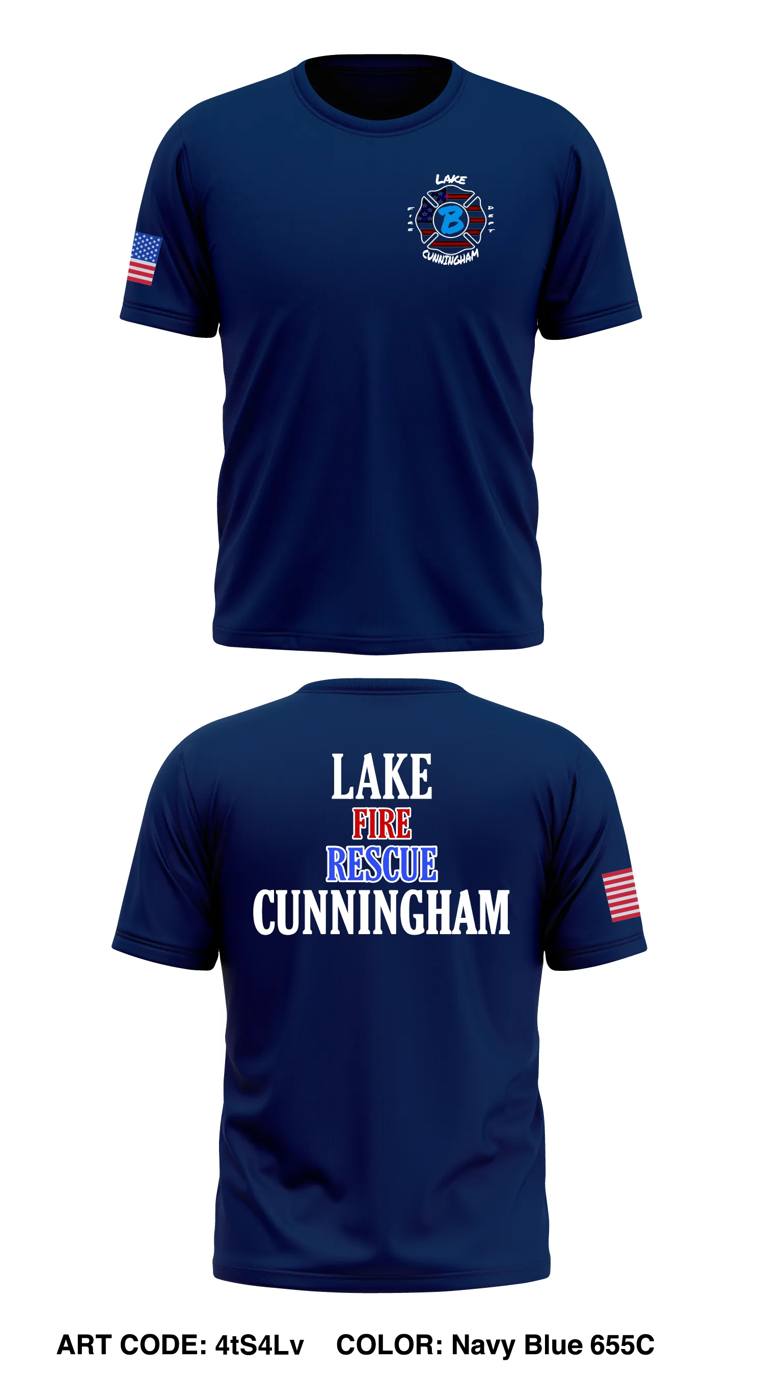 Lake Cunningham Fire Department Store 1 Core Men's SS Performance Tee - 4tS4Lv