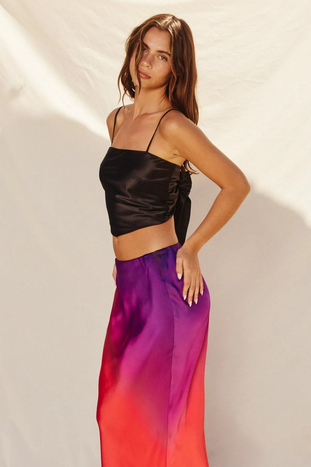 Laura Satin Tie Back Cami Top