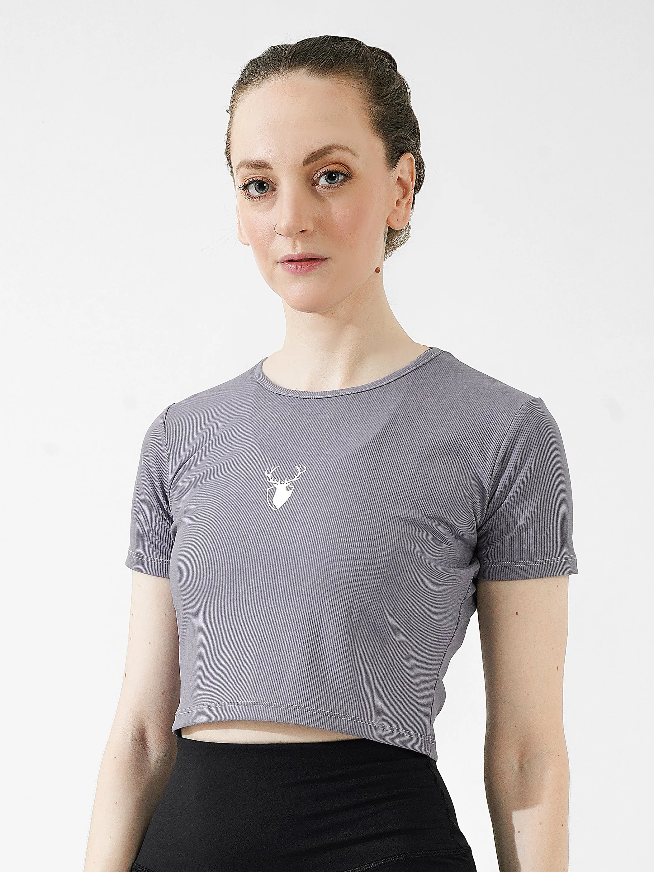 LEERA Active Crop Top in Grey