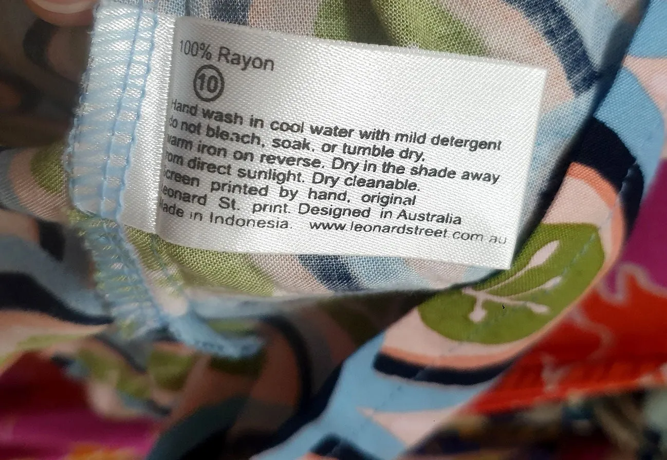 Leonard St unique print top size 10