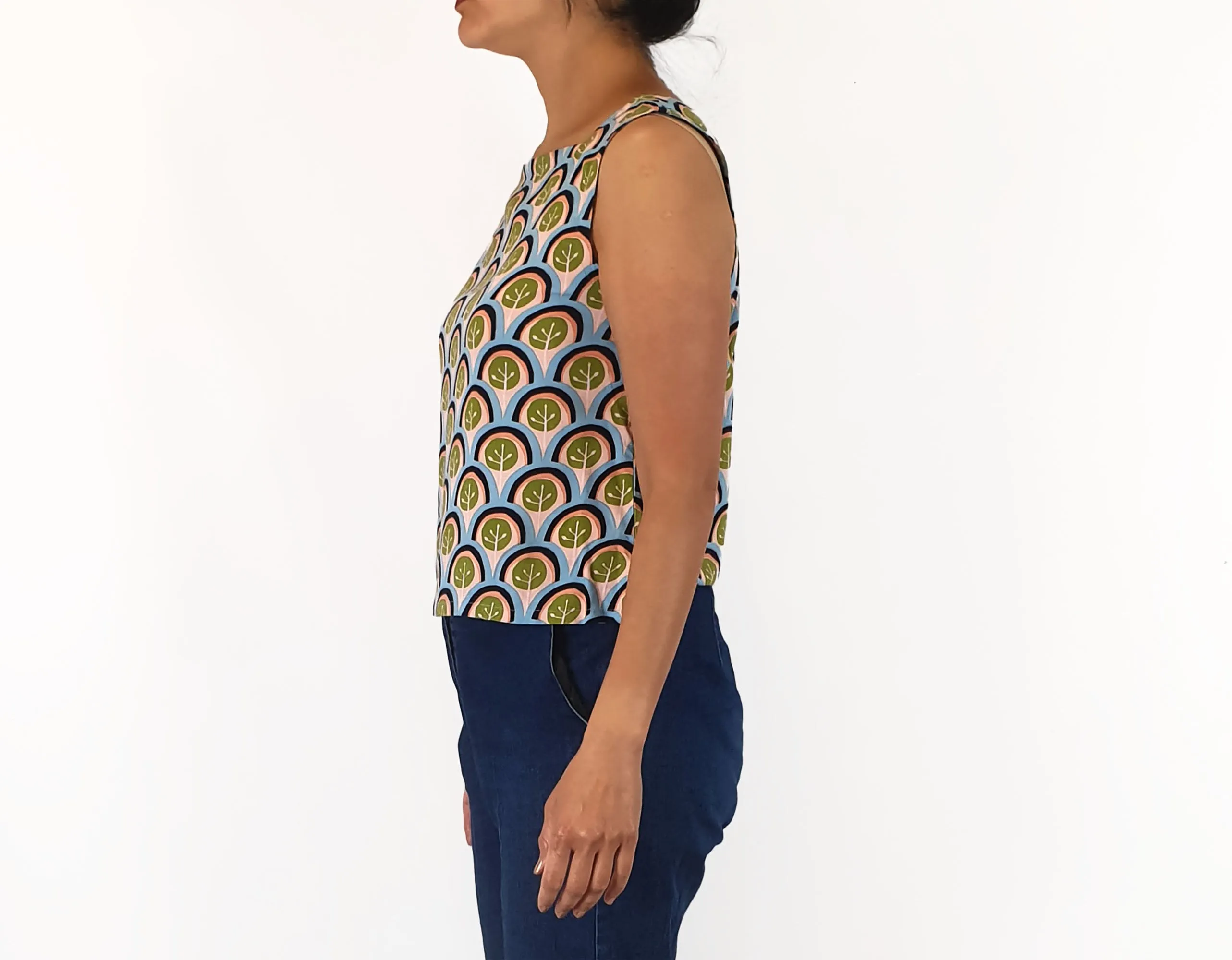 Leonard St unique print top size 10
