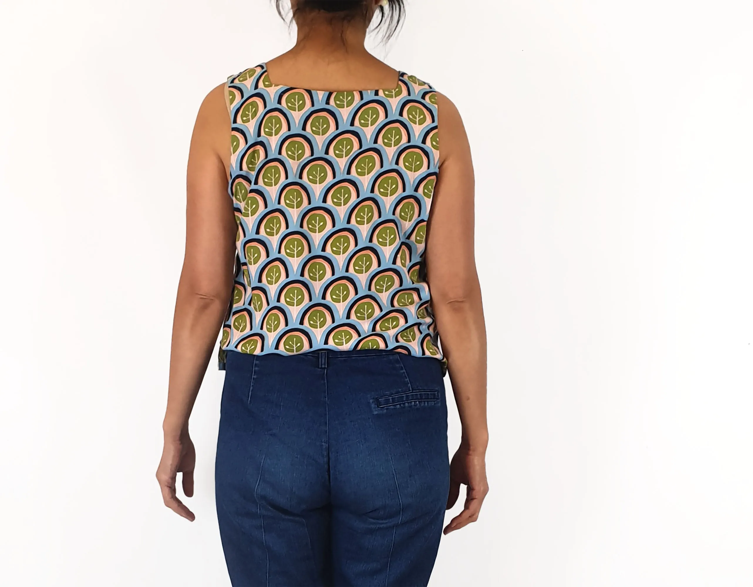 Leonard St unique print top size 10