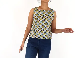 Leonard St unique print top size 10