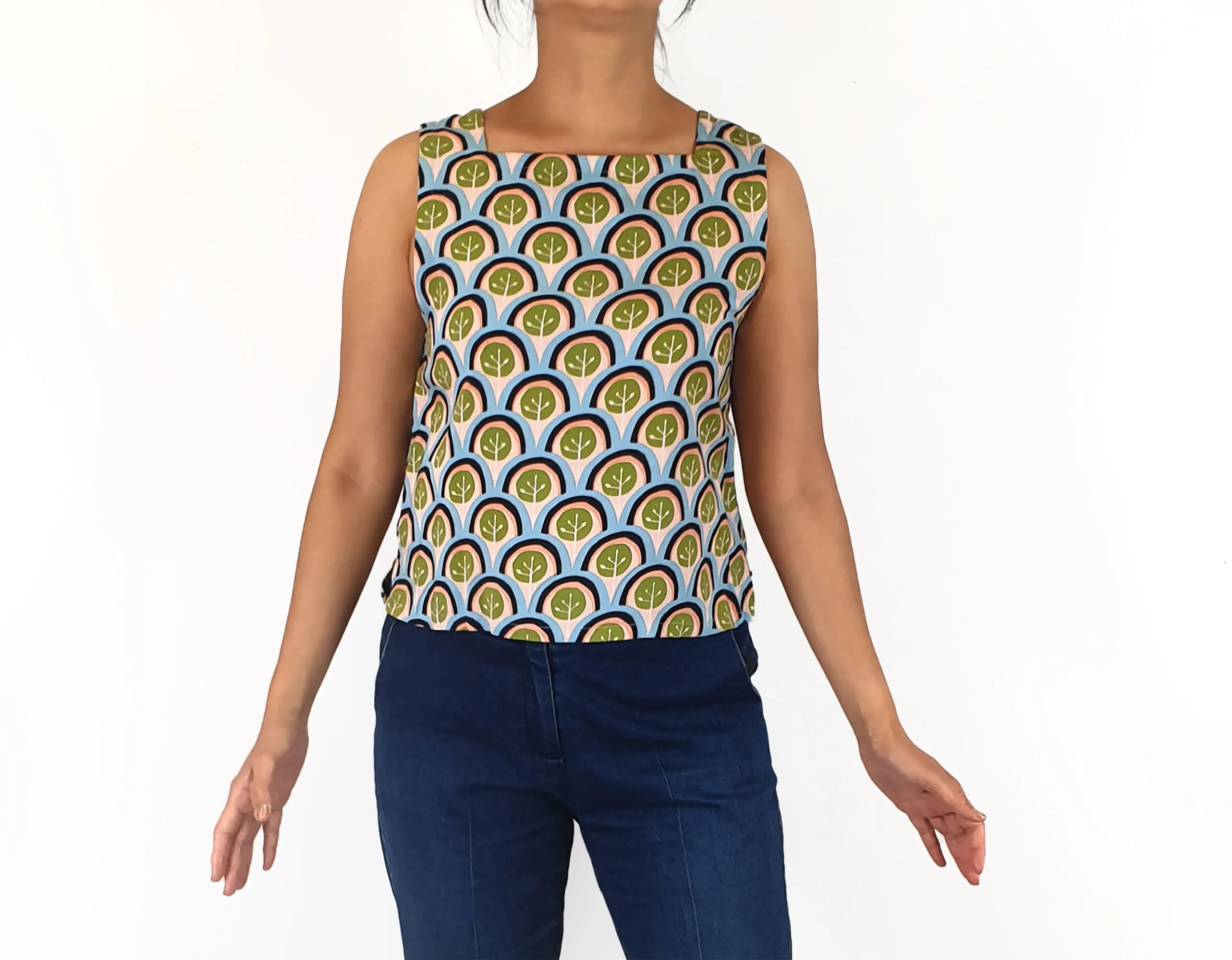 Leonard St unique print top size 10