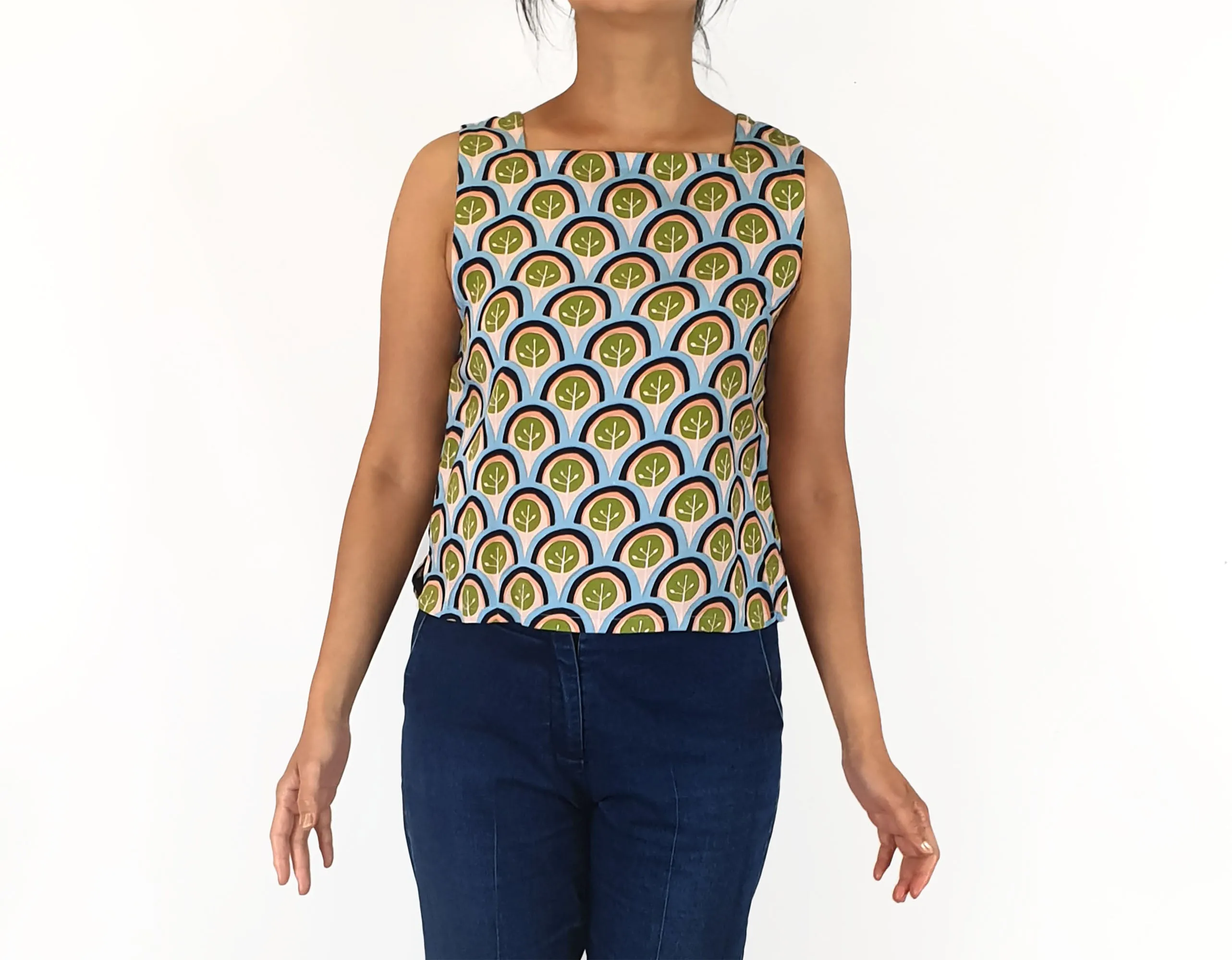 Leonard St unique print top size 10