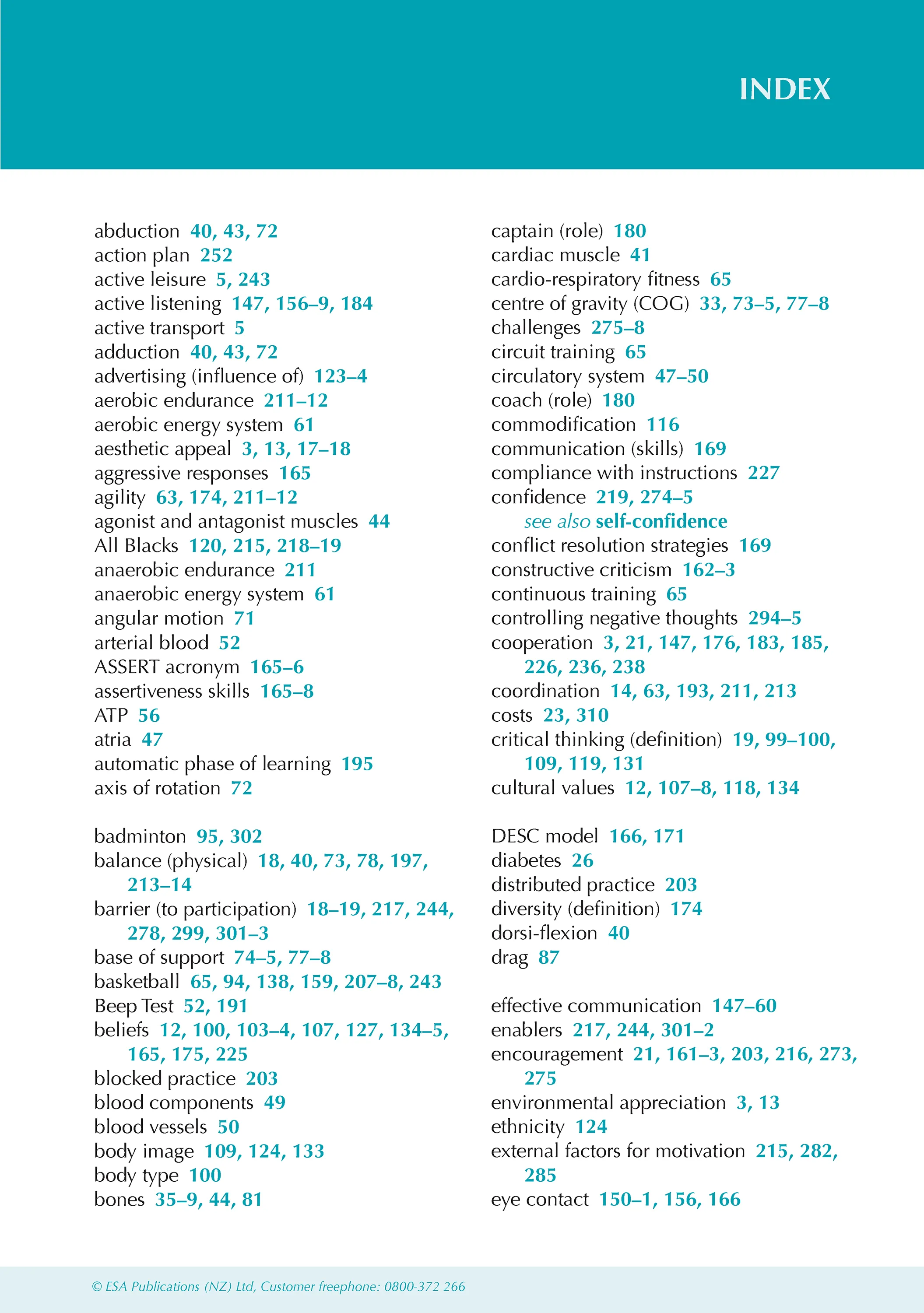 Level 1 Physical Education ESA Study Guide