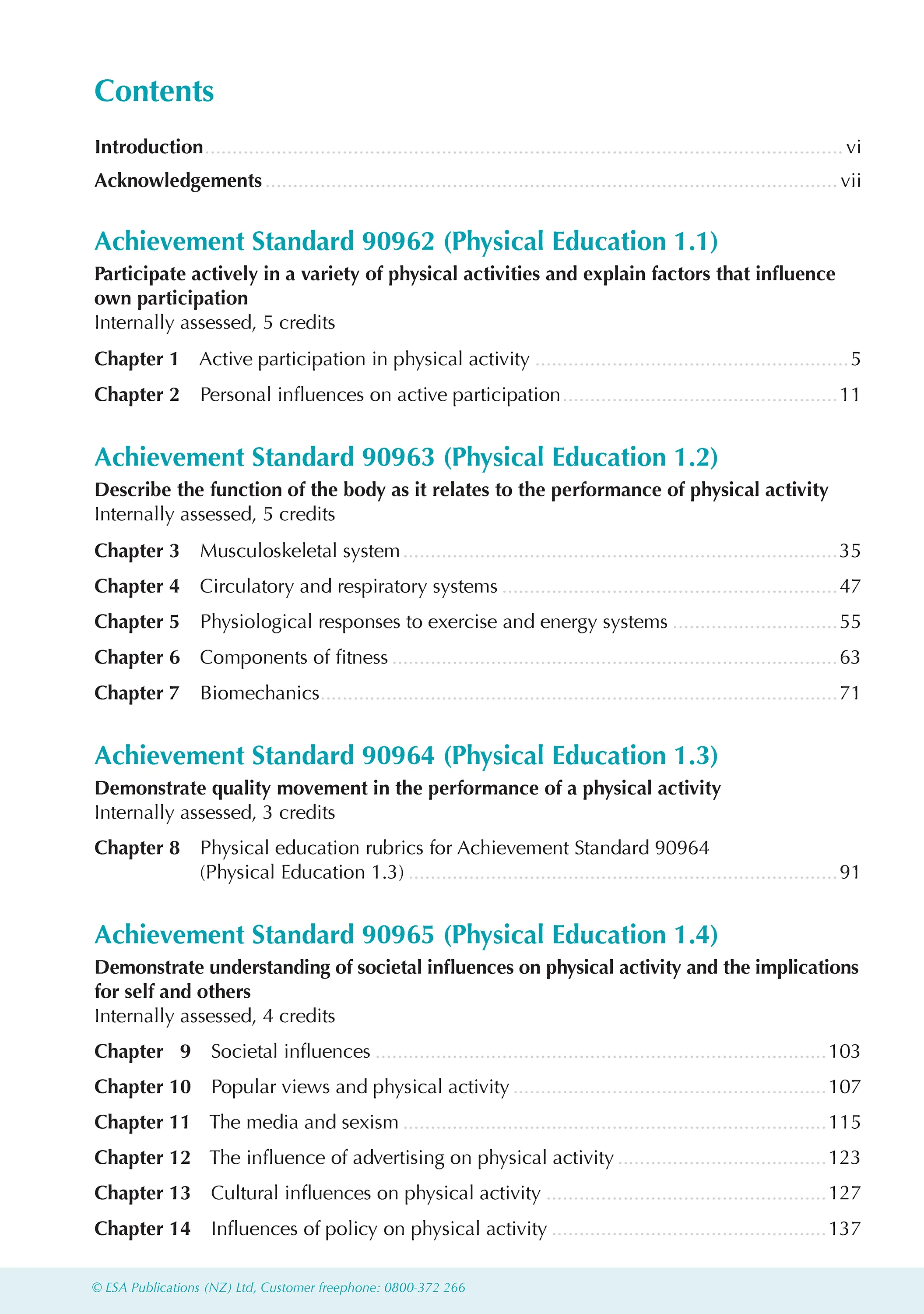 Level 1 Physical Education ESA Study Guide