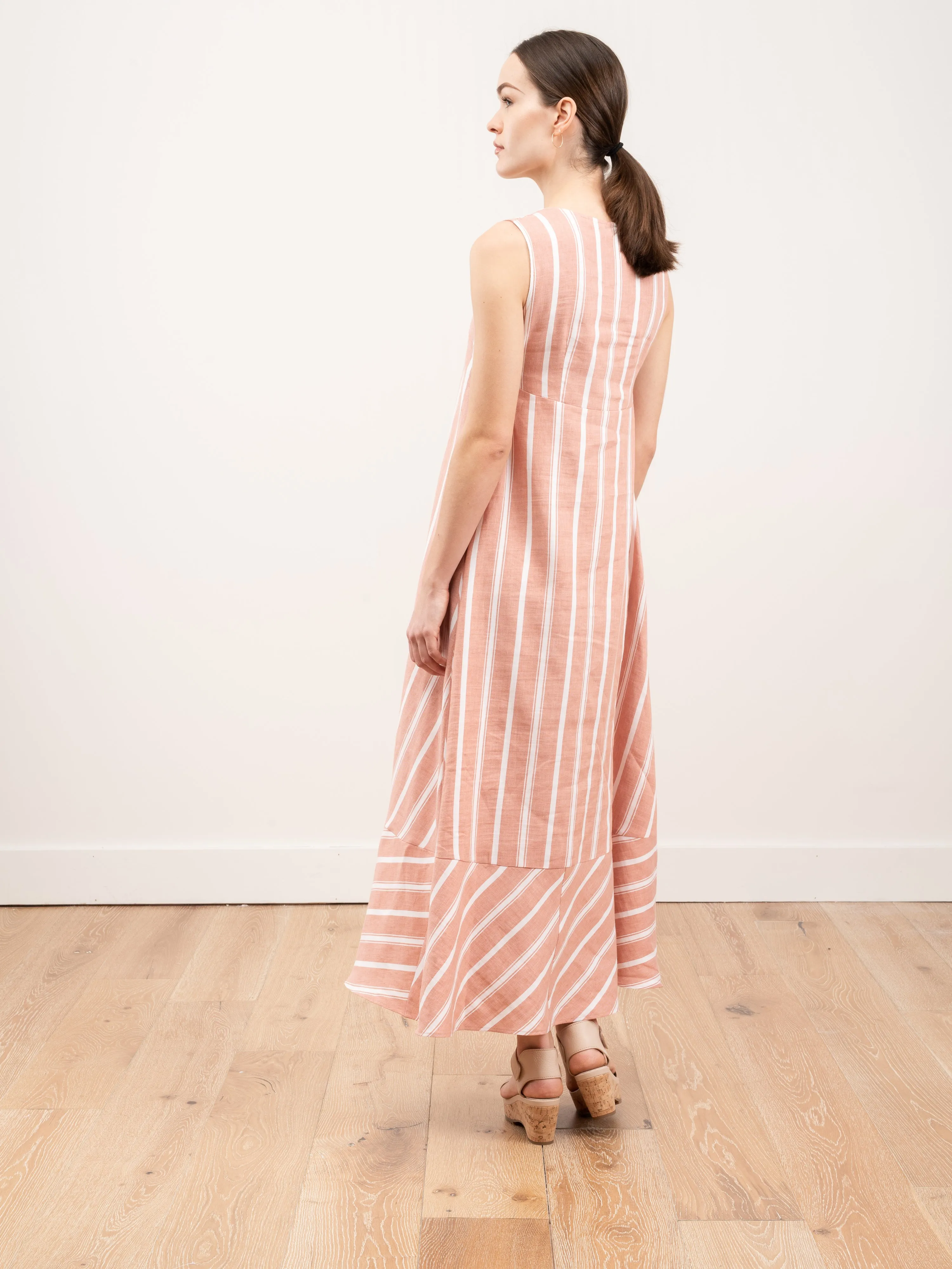 linen blend sleeveless dress