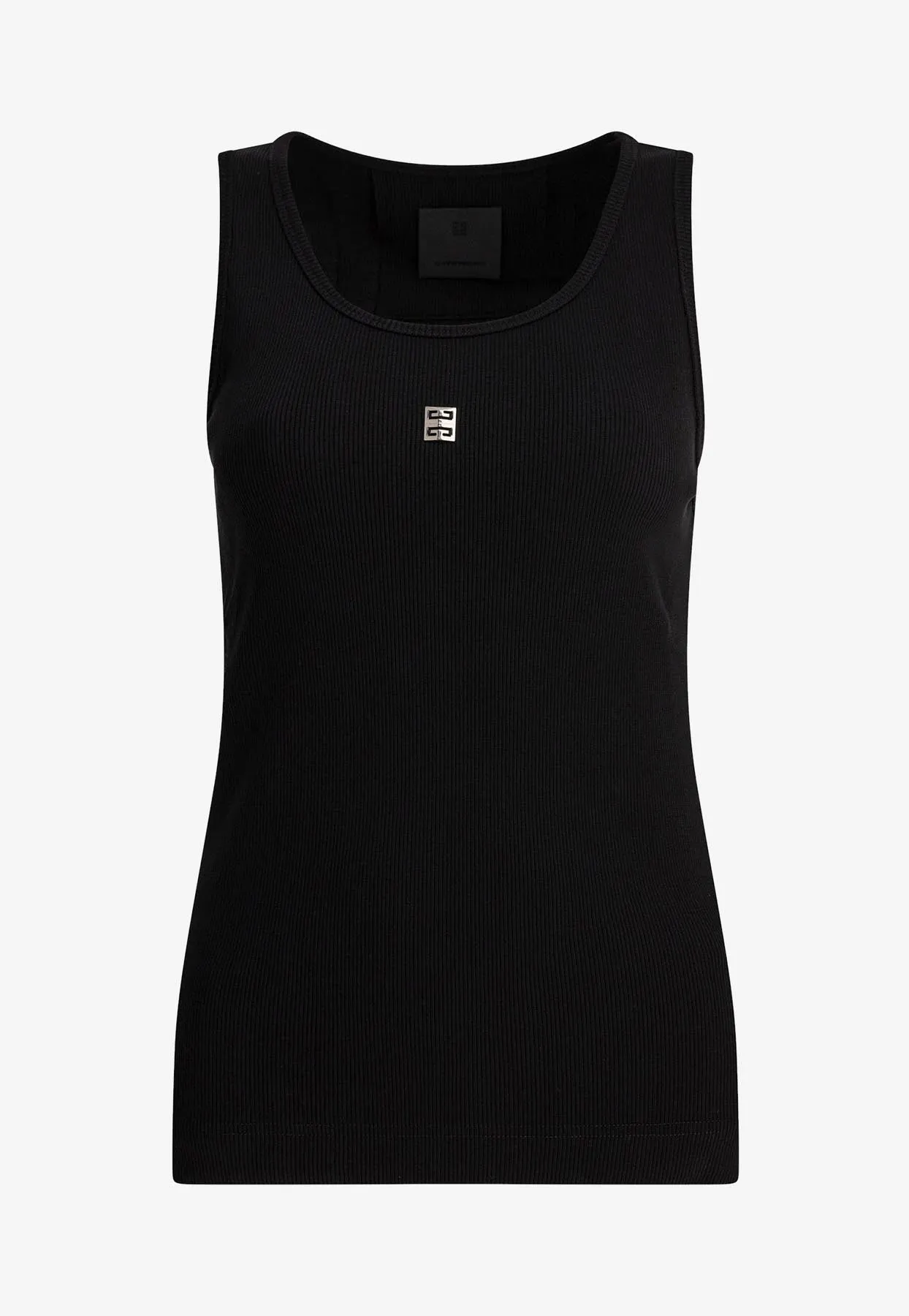 Logo Patch Ribbed Tank Top