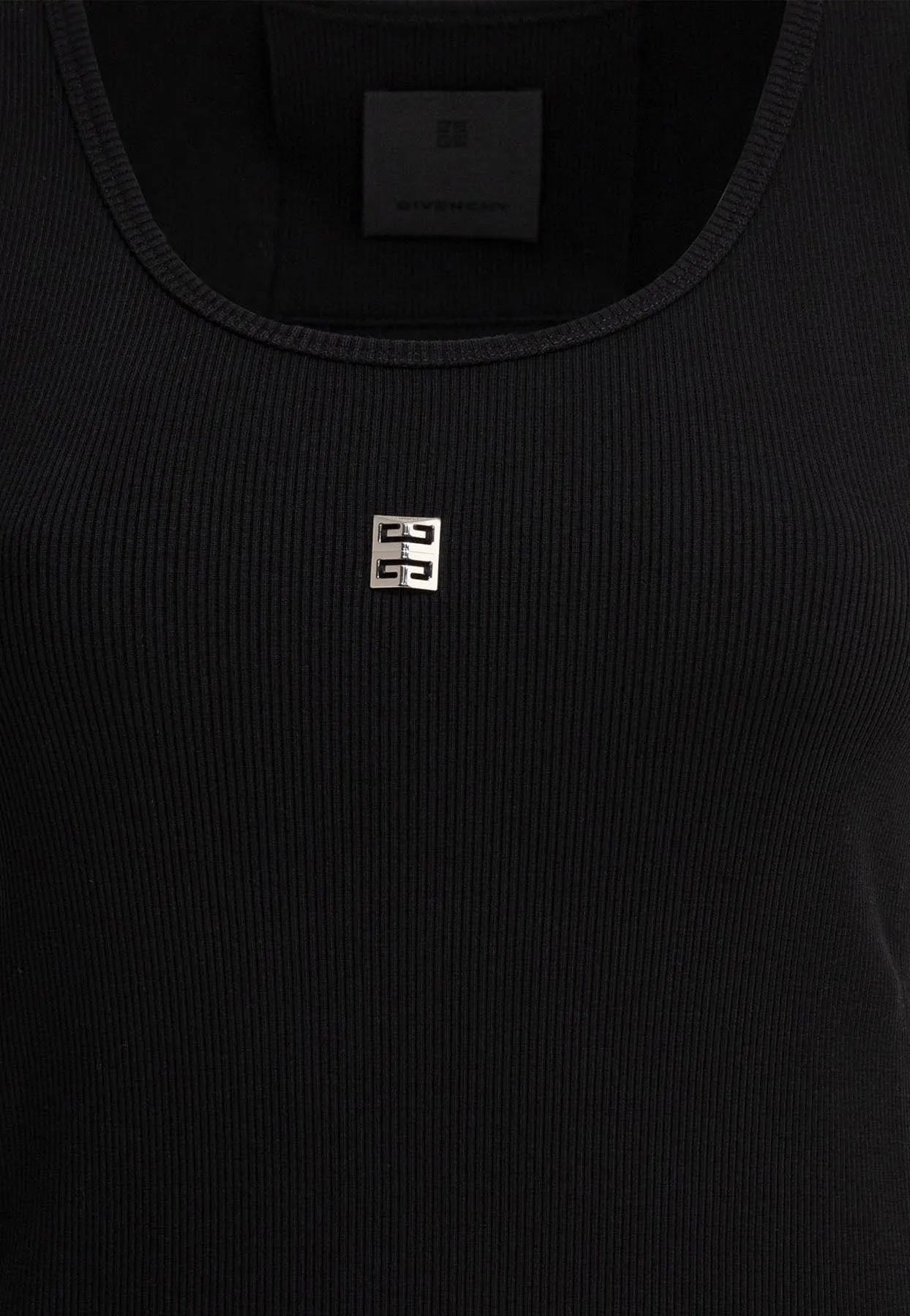 Logo Patch Ribbed Tank Top