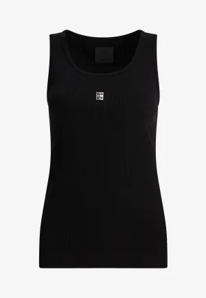 Logo Patch Ribbed Tank Top