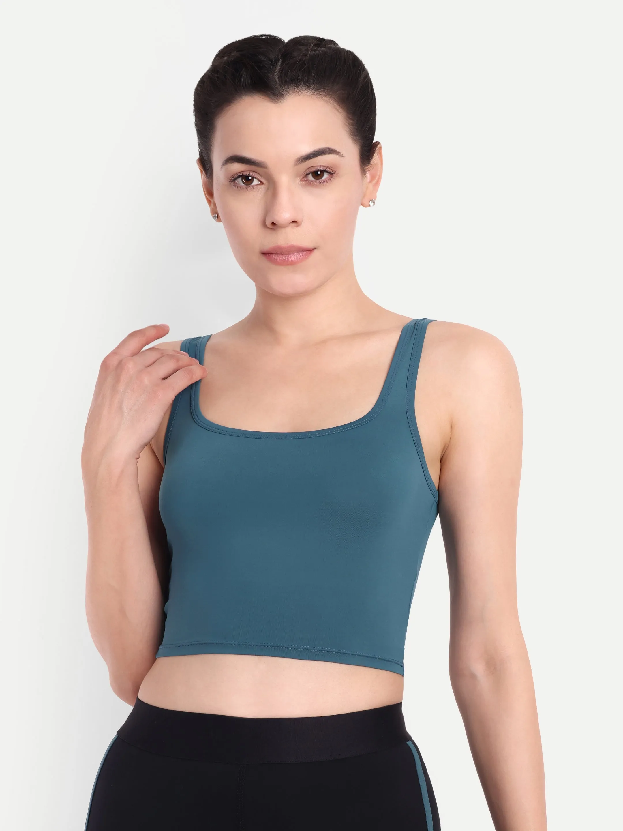 LOLA TANK TOP IN TEAL BLUE