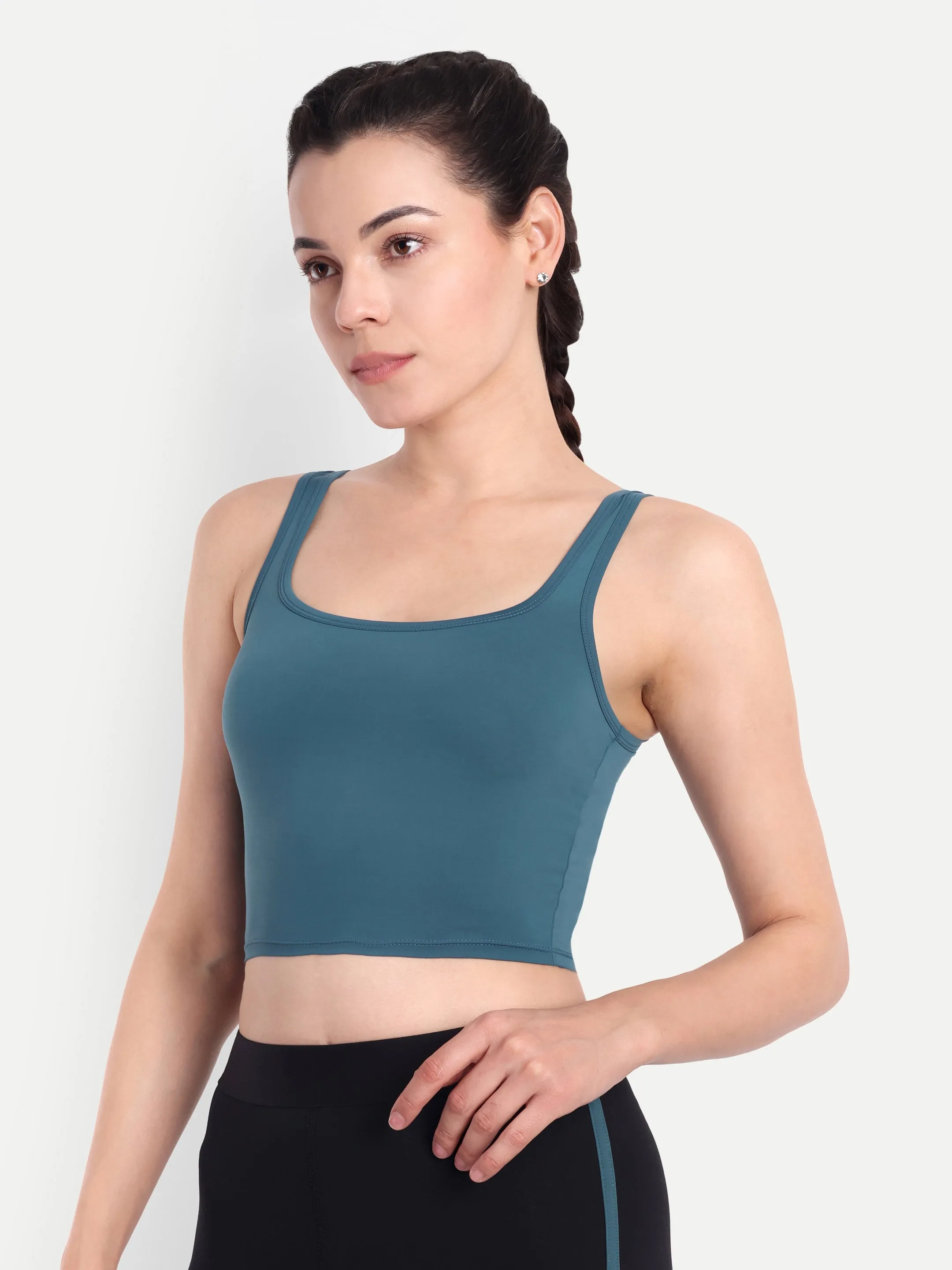 LOLA TANK TOP IN TEAL BLUE