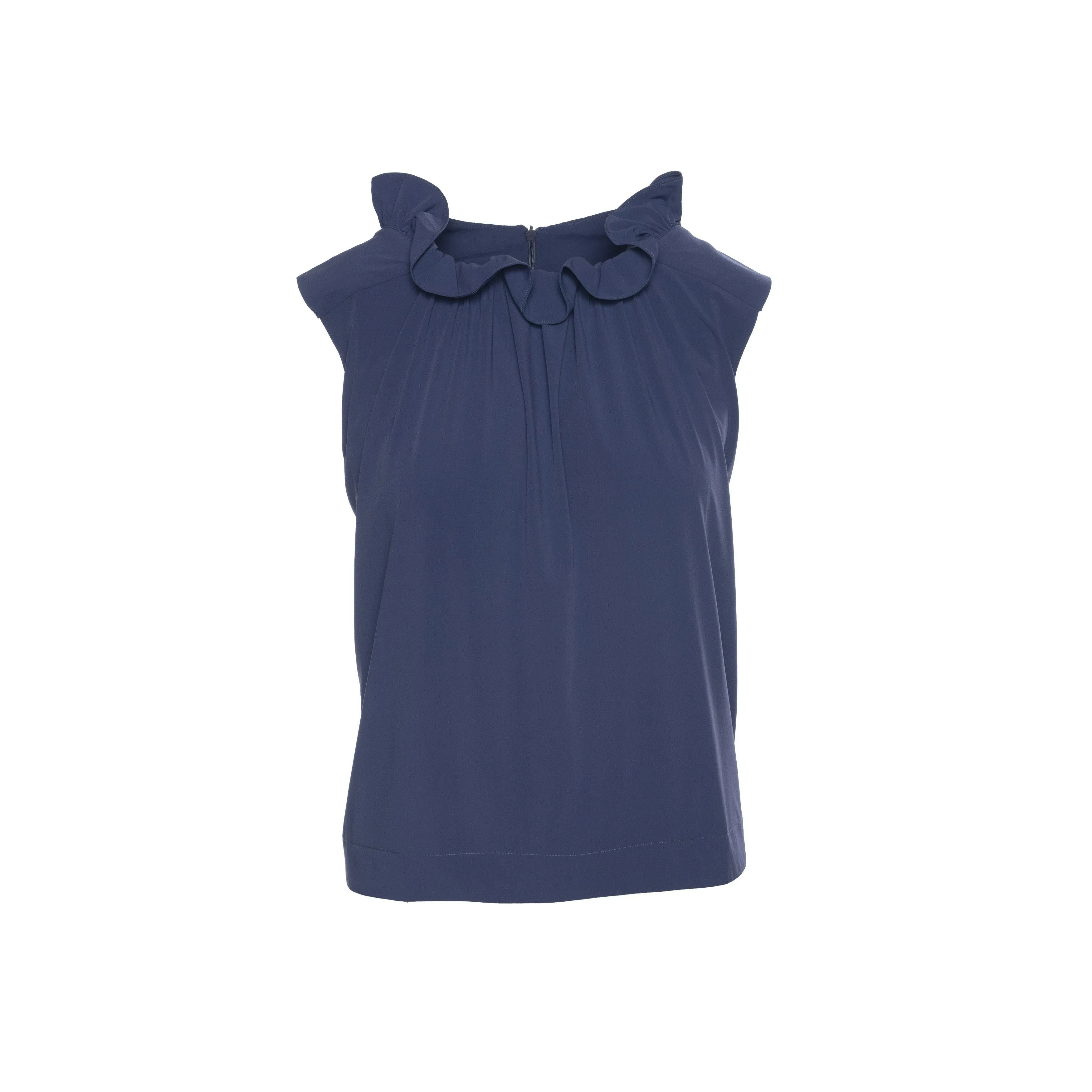 Lucia Ruffle Top in Performance Stretch