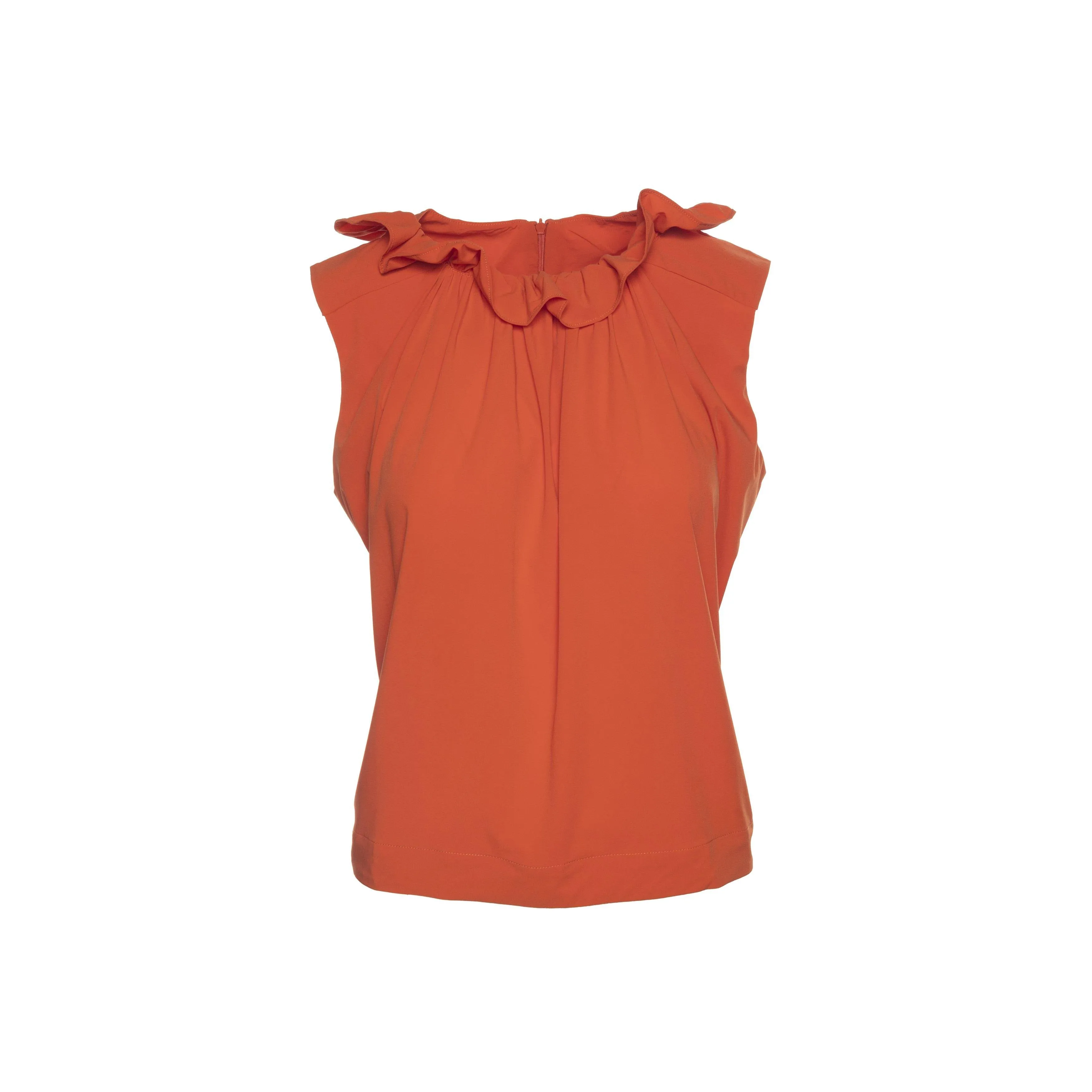 Lucia Ruffle Top in Performance Stretch
