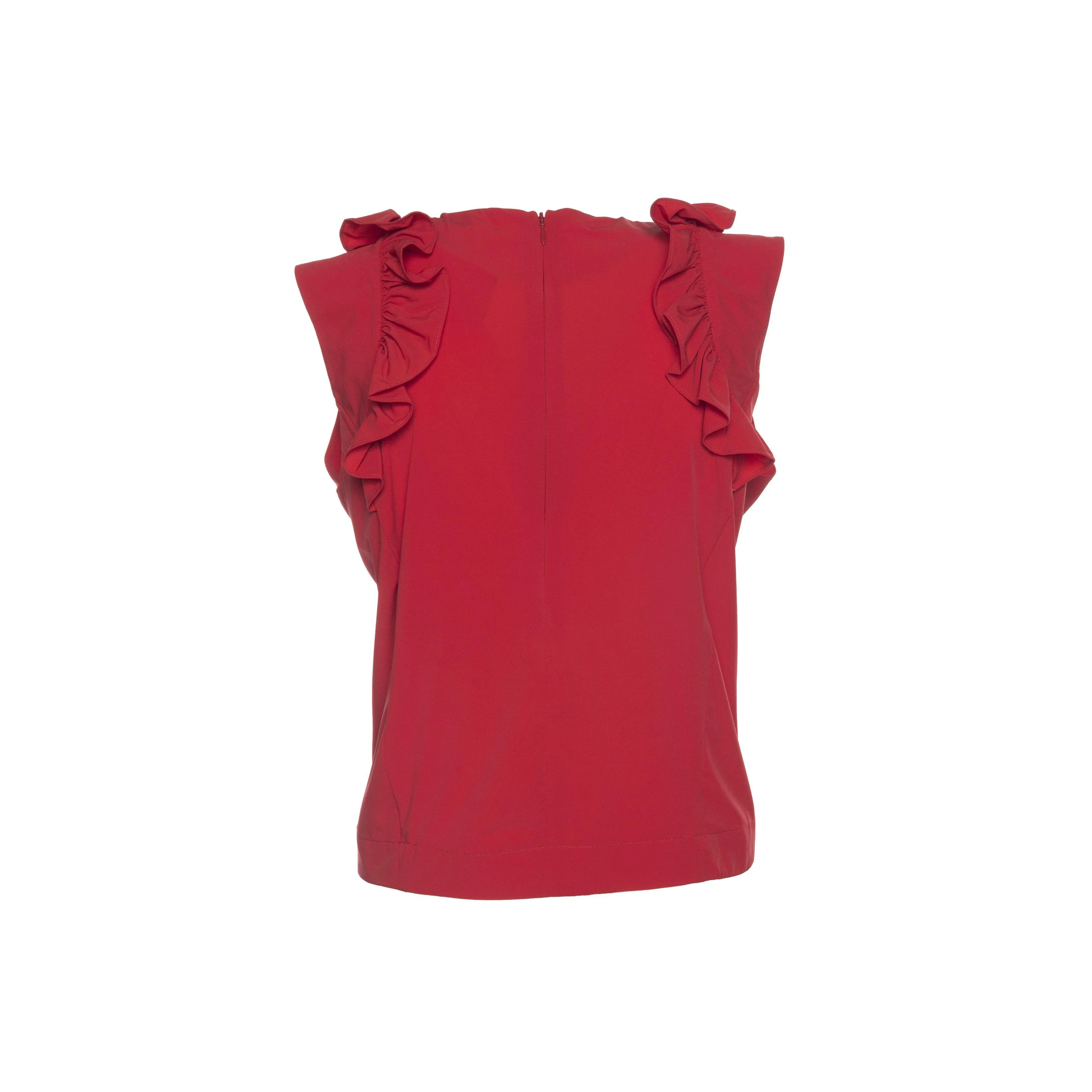 Lucia Ruffle Top in Performance Stretch