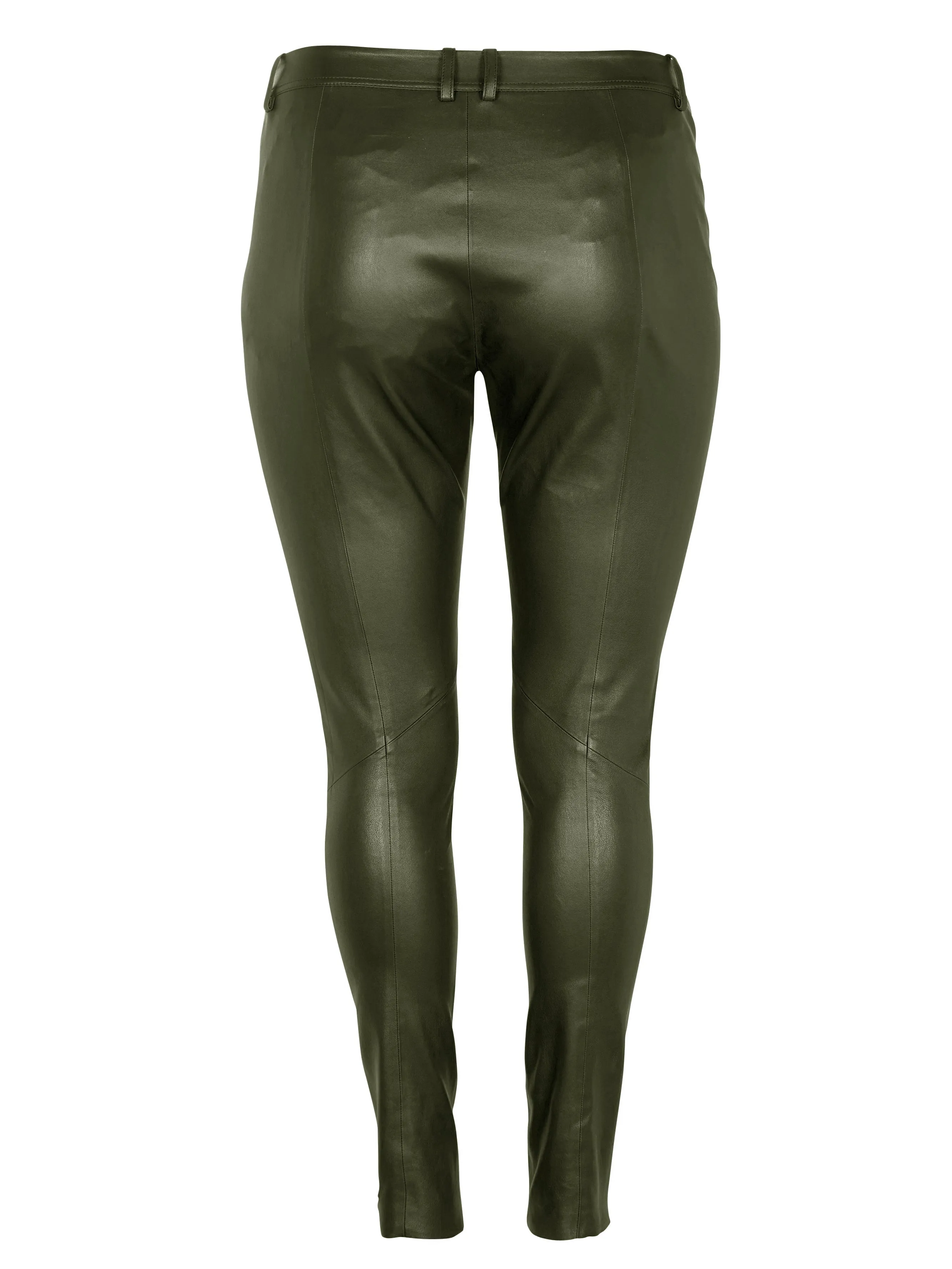LUCILLE LEATHER PANTS - Olive