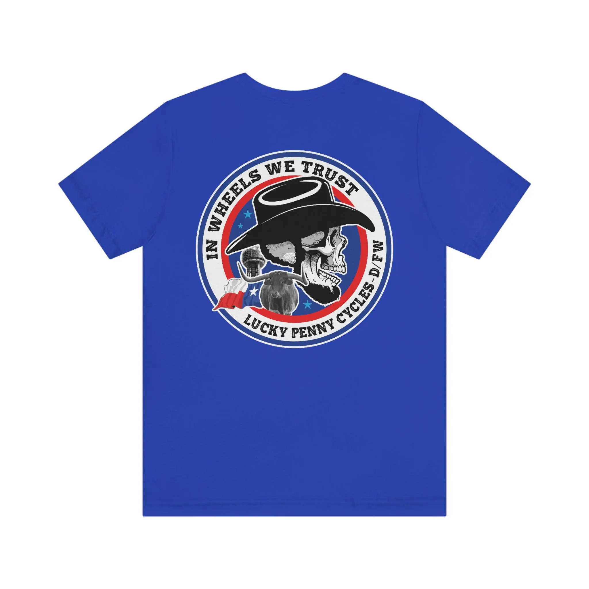 Lucky Penny Cycles DFW Cowboy Skull T-Shirt