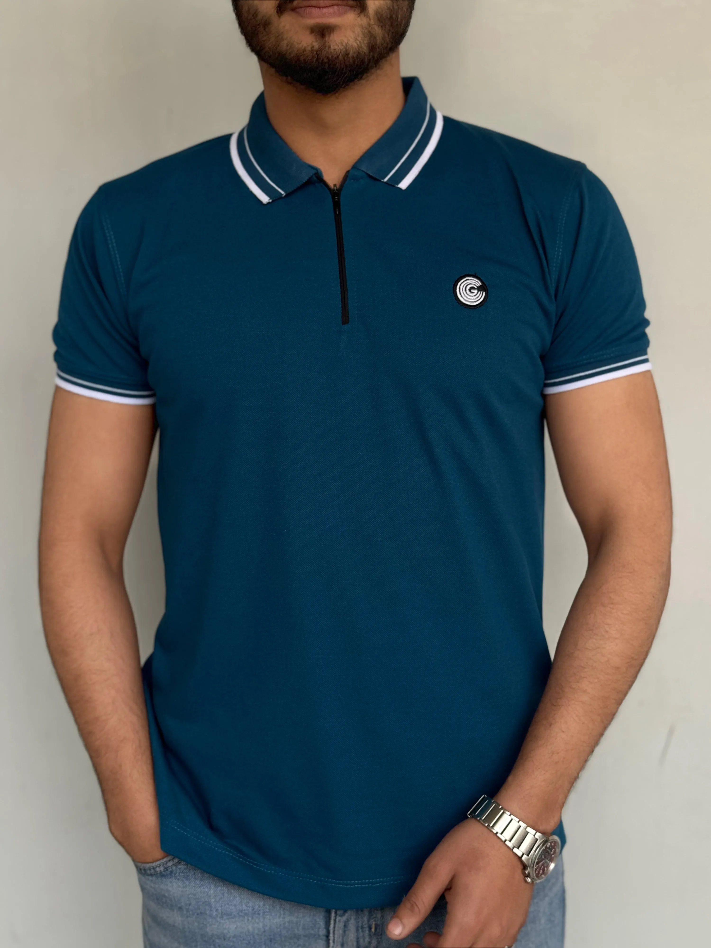 LUXURY COTTON HALF SLEEVES POLO-ZINK