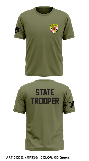 Maryland State Police La Plata Barrack  Store 1 Core Men's SS Performance Tee - cQRZJG