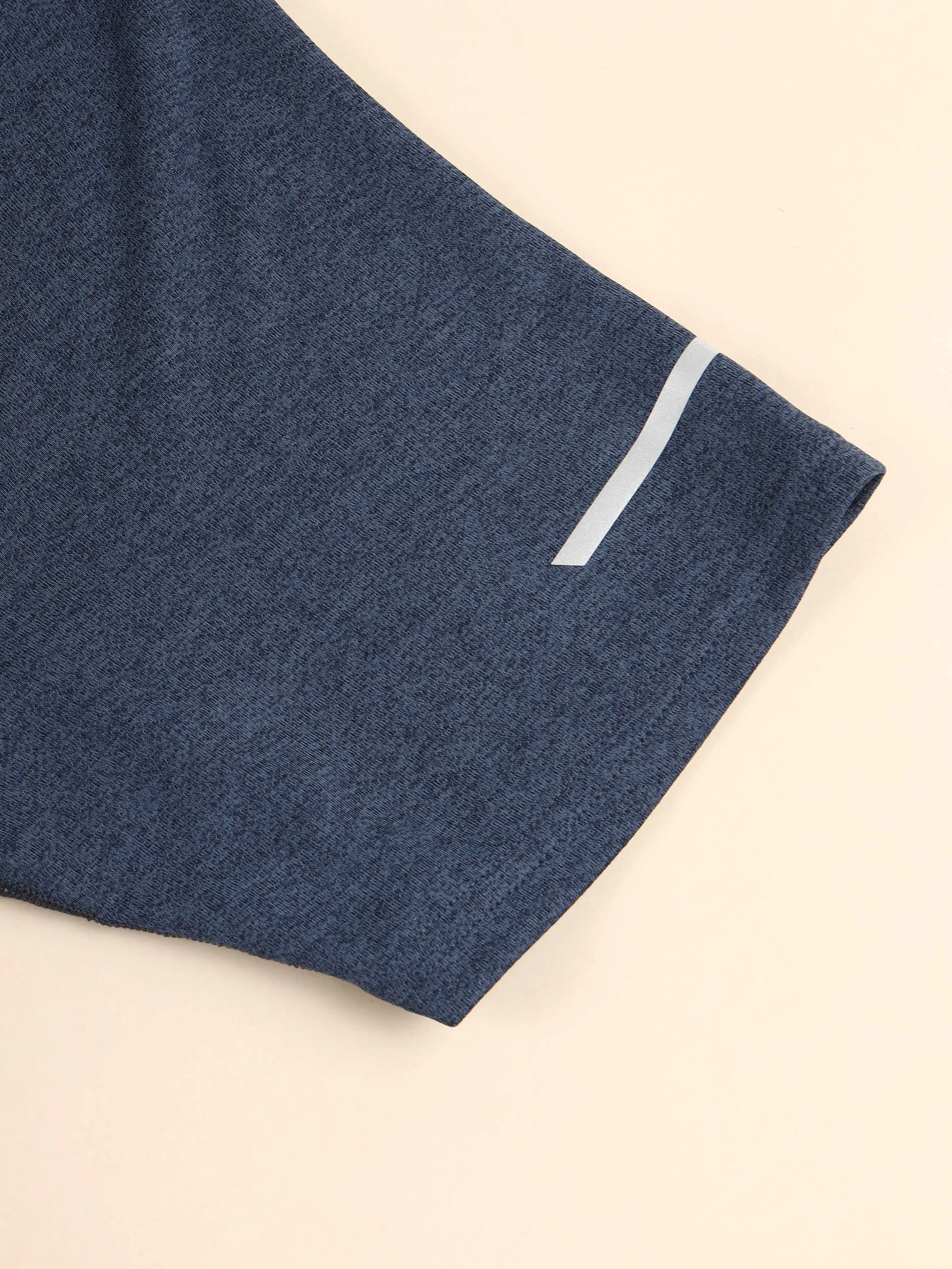 Men Melange Slim Fit Crew Neck T-shirt with MELANGE