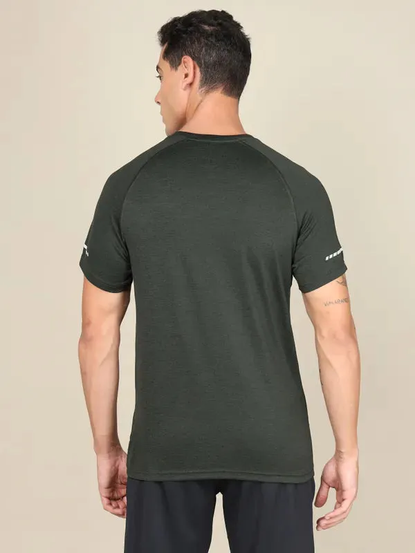 Men Melange Slim Fit Crew Neck T-shirt with MELANGE